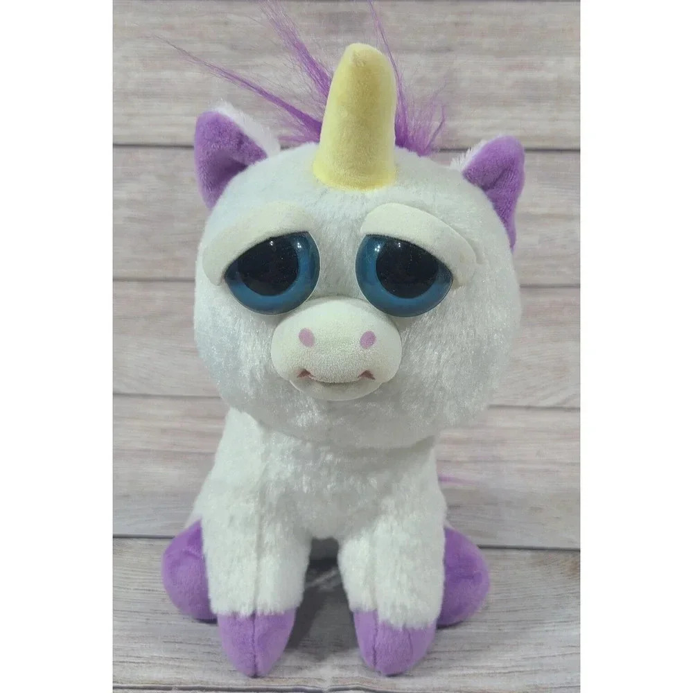 Feisty Pets Plush Glenda Glitterpoop Unicorn Stuffed Animal White Purple 9" 2017